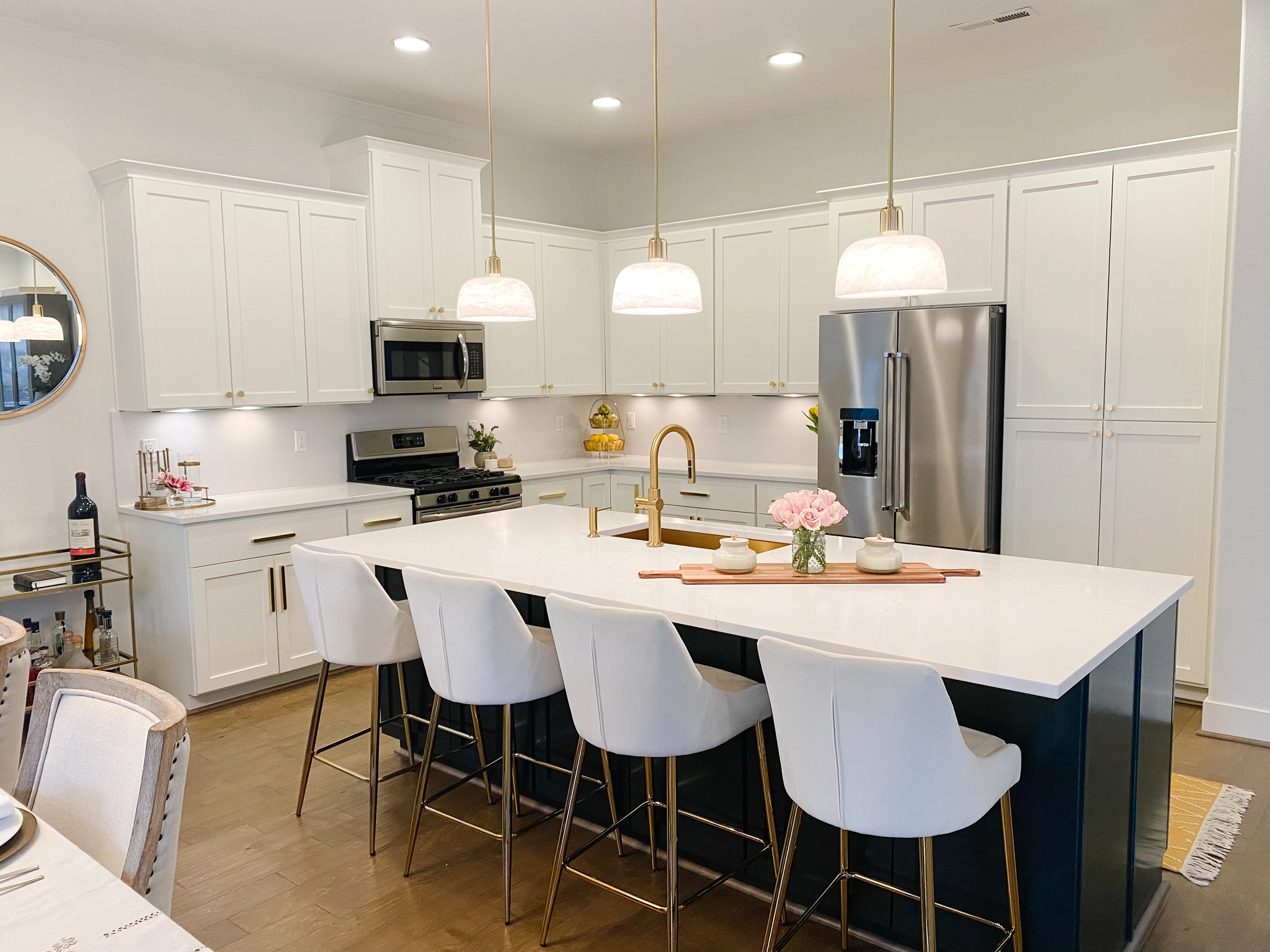 Kitchen Refresh2 - White remodeled kitchen  - Builder Grade To Kitchen Refresh from Woodland Construction Group